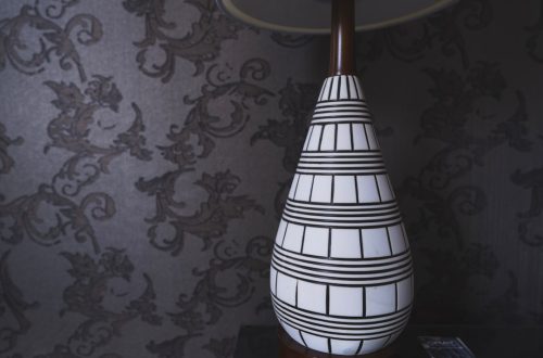 Photo ceramic floor lamp